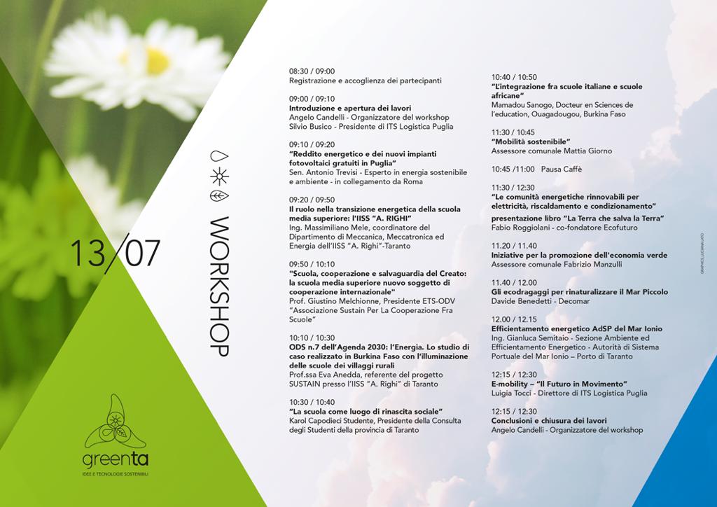 Presentazione progetto “GreenTa Energy”, 13 Luglio c/o Biblioteca “Acclavio” di Taranto Greenta energy