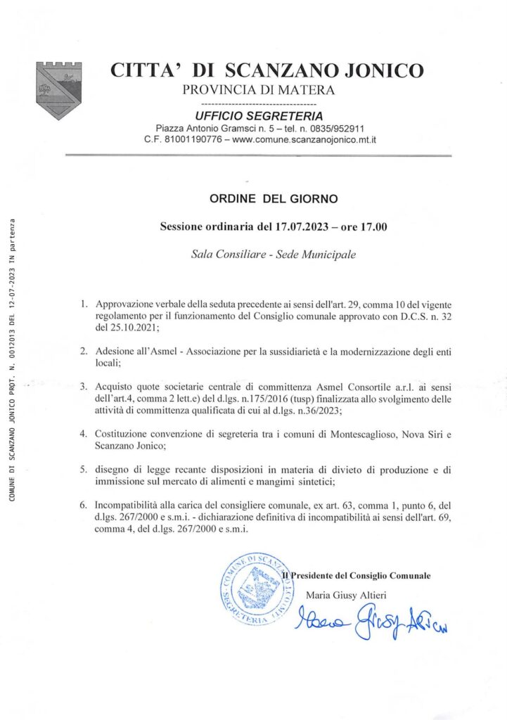 Convocazione,V