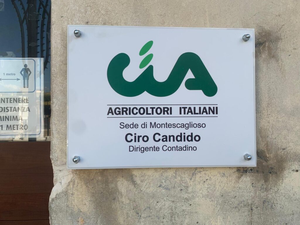 Montescaglioso: Cia-Agricoltori dedica sezione a Ciro Candido montescaglioso