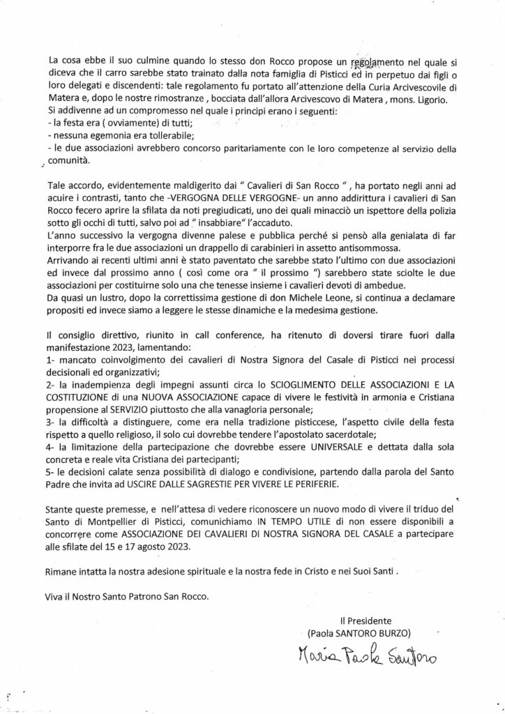 lettera aperta