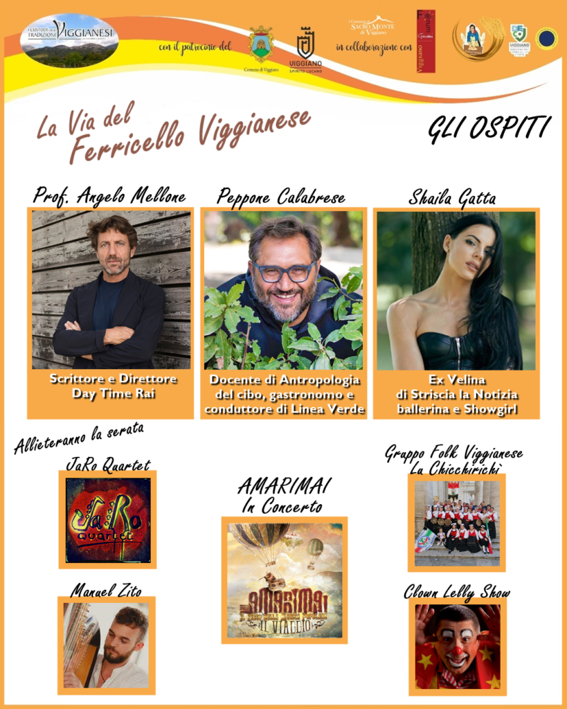 VIGGIANO: Mercoledì 30 Agosto torna la “Festa del Ferricello” Viggianese. festa