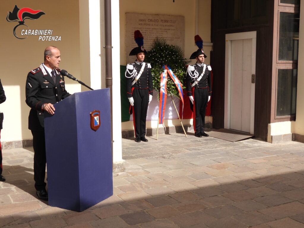 Potenza: Cerimonia di commemorazione nell’80° anniversario della morte del S. Ten. Orazio Petruccelli, Medaglia d’Oro al Valor Militare alla Memoria. commemorazione