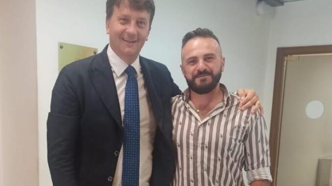 L'assessore Galella con Santangelo