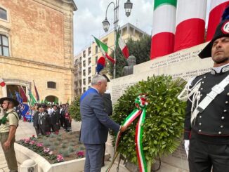 saluto commemorazione 80esimo del 21 settembre matera, 21 settembre 2023 86 marrese corona 1 e1695295308672 radio laser news matera potenza puglia basilicata