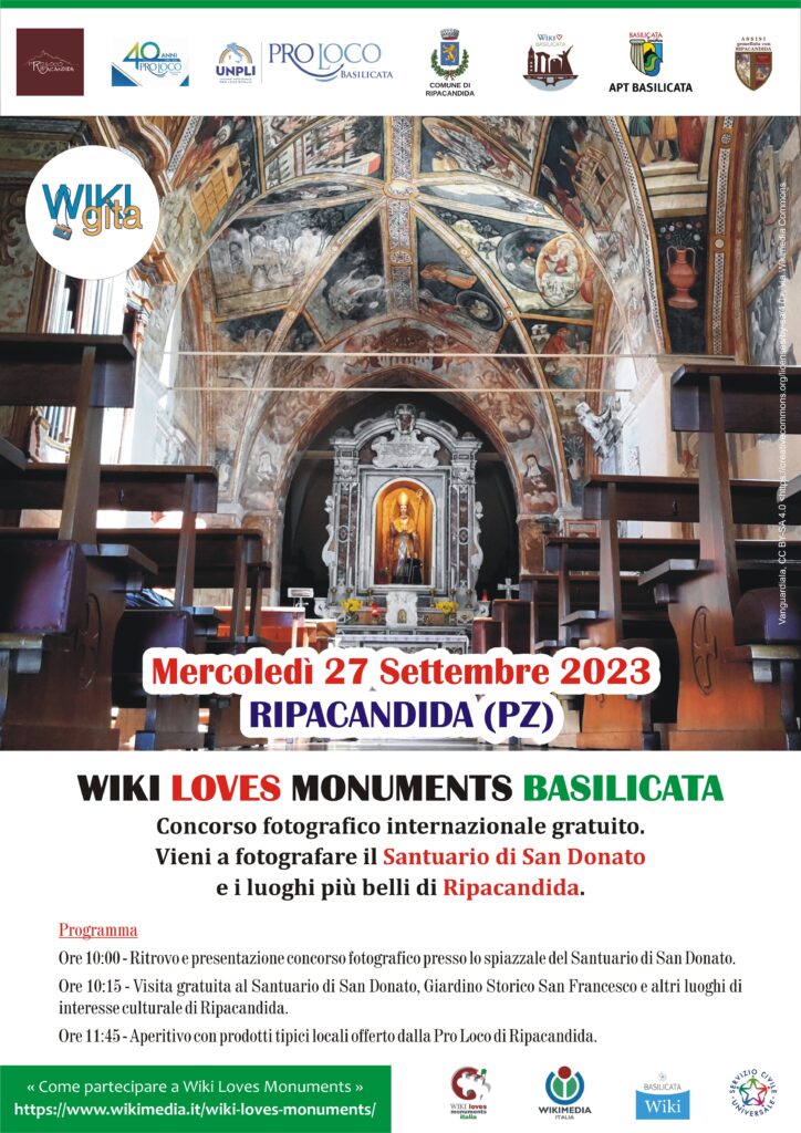 WIKI LOVES BASILICATA: VALORIZZARE IL PATRIMONIO RELIGIOSO LUCANO CON LE PRO LOCO UNPLI