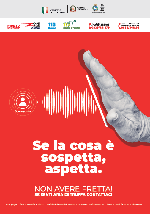 Progetto di Comune e prefettura contro le truffe agli anziani progetto