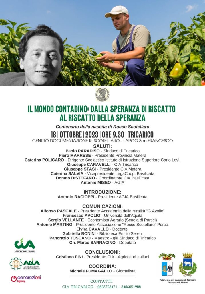 Agia-Cia: convegno mercoledì 18 a Tricarico cia