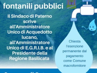 Eccessiva gravosità costi fontanili pubblici: Il Comune di Paterno chiede esenzione pagamenti in quanto macrofornitore