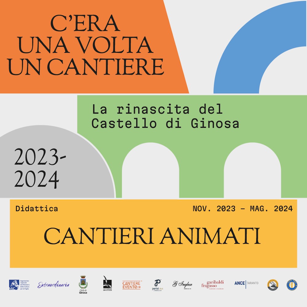 CANTIERE-ANIMATO, VIA AL CICLO DI LABORATORI DIDATTICI AL CASTELLO DI GINOSA cantiere