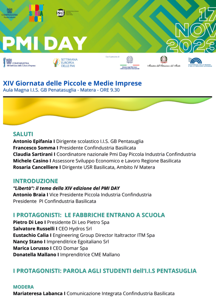 VENERDÌ 17 NOVEMBRE LA XIV GIORNATA DELLE PICCOLE E MEDIE IMPRESE giornata,piccole,imprese