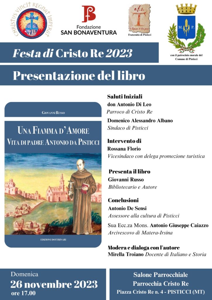 presentazione a pisticci libro su padre antonio pisticci
