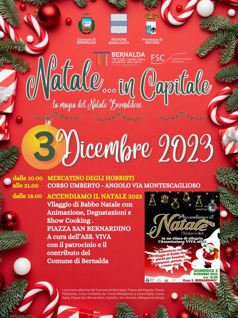 Bernalda. Natale.....in Capitale Natale