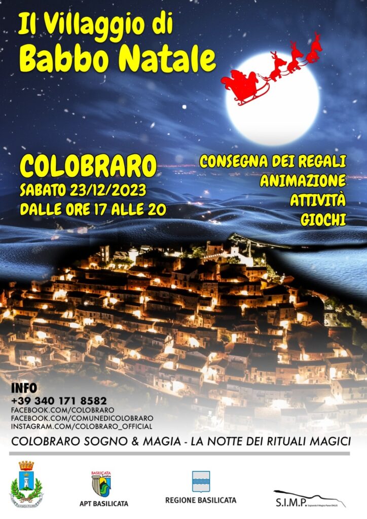 ATTRATTIVITA' NEL BORGO DI COLOBRARO IL MAGICO VILLAGGIO DI BABBO NATALE babbo natale