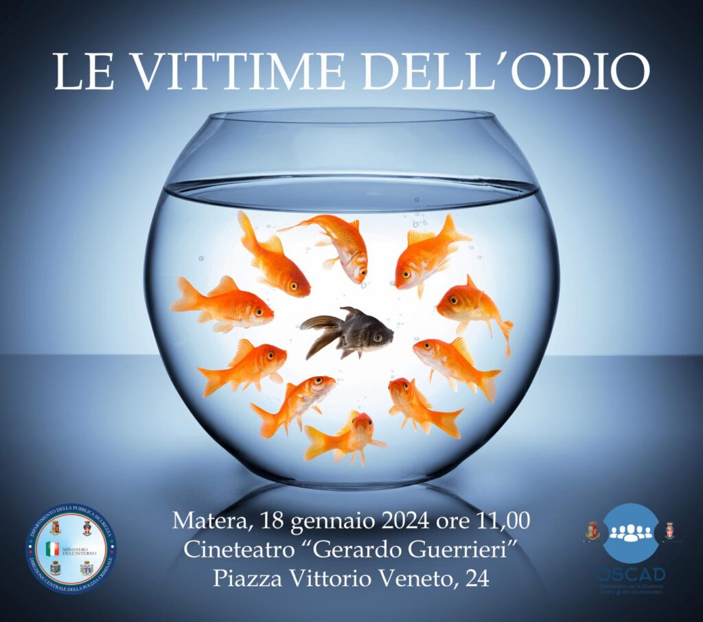 In programma a Matera il 18 gennaio 2024 convegno OSCAD organizzato da Questura e Comando Provinciale Carabinieri programma,questura
