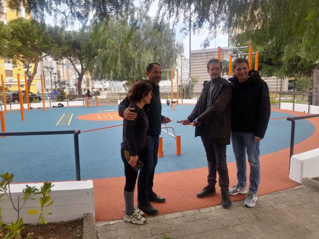STAMATTINA L’INAUGURAZIONE DEL NUOVO PUNTO SPORT NEL GIARDINO DI VIA CALDAROLA inaugurazione,sport