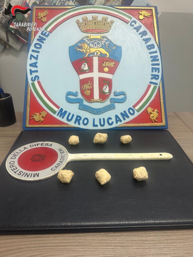 MURO LUCANO (PZ): COCAINA IN VIAGGIO VERSO LA BASILICATA. 43ENNE SALERNITANO ARRESTATO DAI CARABINIERI. cocaina,catrabinieri