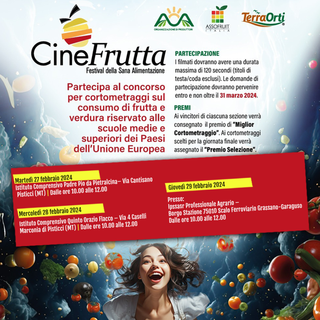 CineFrutta: tre tappe in Basilicata con Asso Fruit Italia CINEFRUTTA