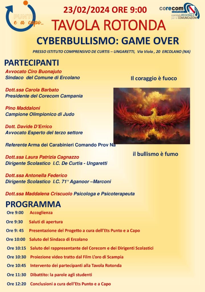 Cyberbullismo, il campione Olimpionico di Judo Pino Maddaloni protagonista all’Istituto “De Curtis – Ungaretti” di Ercolano - Domani venerdì 23 febbraio campione