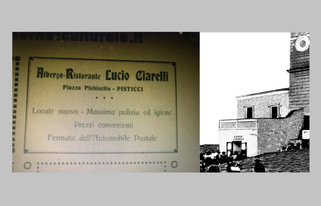 PISTICCI ANNI 20 - SAPEVATE CHE A P.ZZA S.ROCCO C'ERA UN ALBERGO RISTORANTE