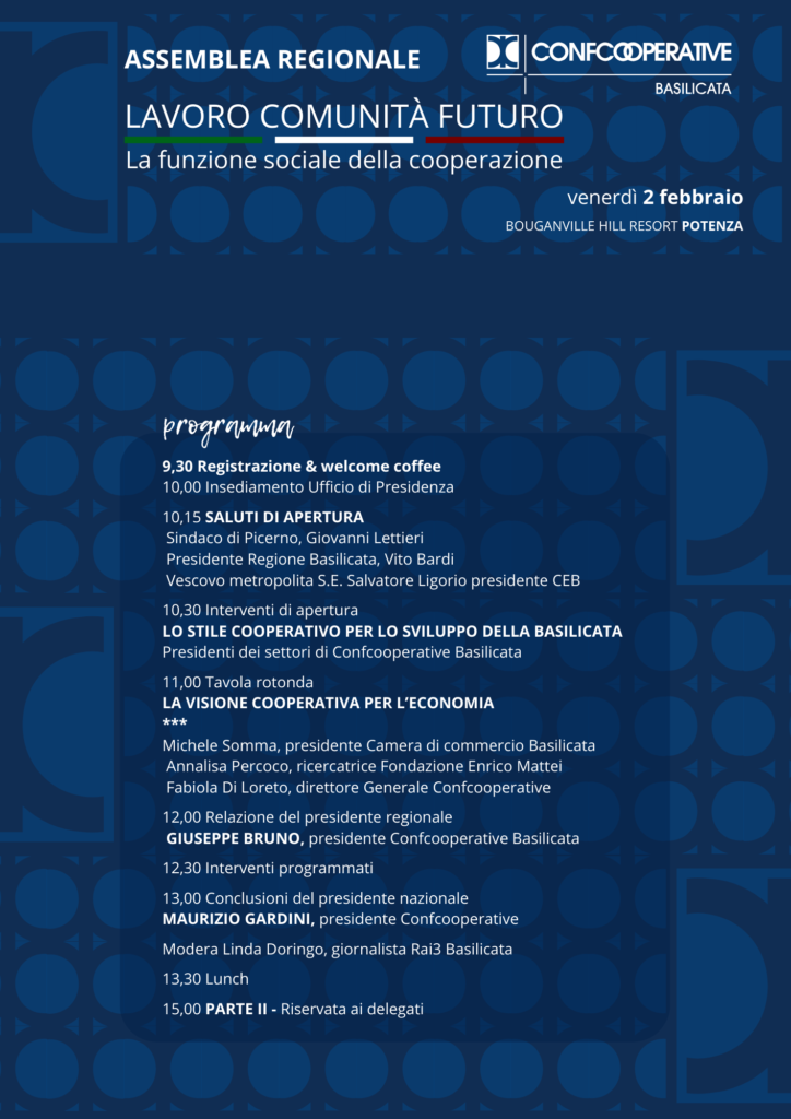 Lettera al Direttore e CS Assemblea Confcooperative Basilicata 2 febbraio dierettore,confcooperative,basilicata,lettera