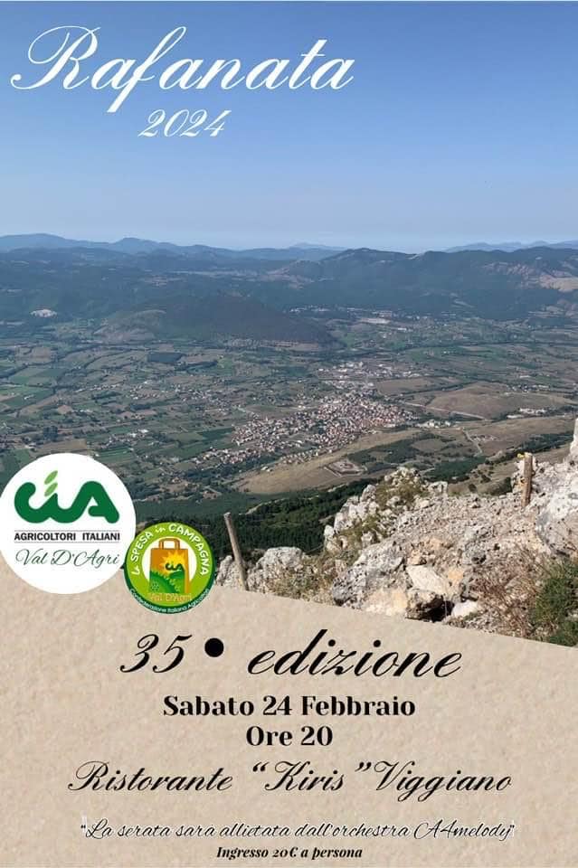 Cia: sabato 24 a Viggiano 35esima edizione “Rafanata” sabato,rafanata,cia
