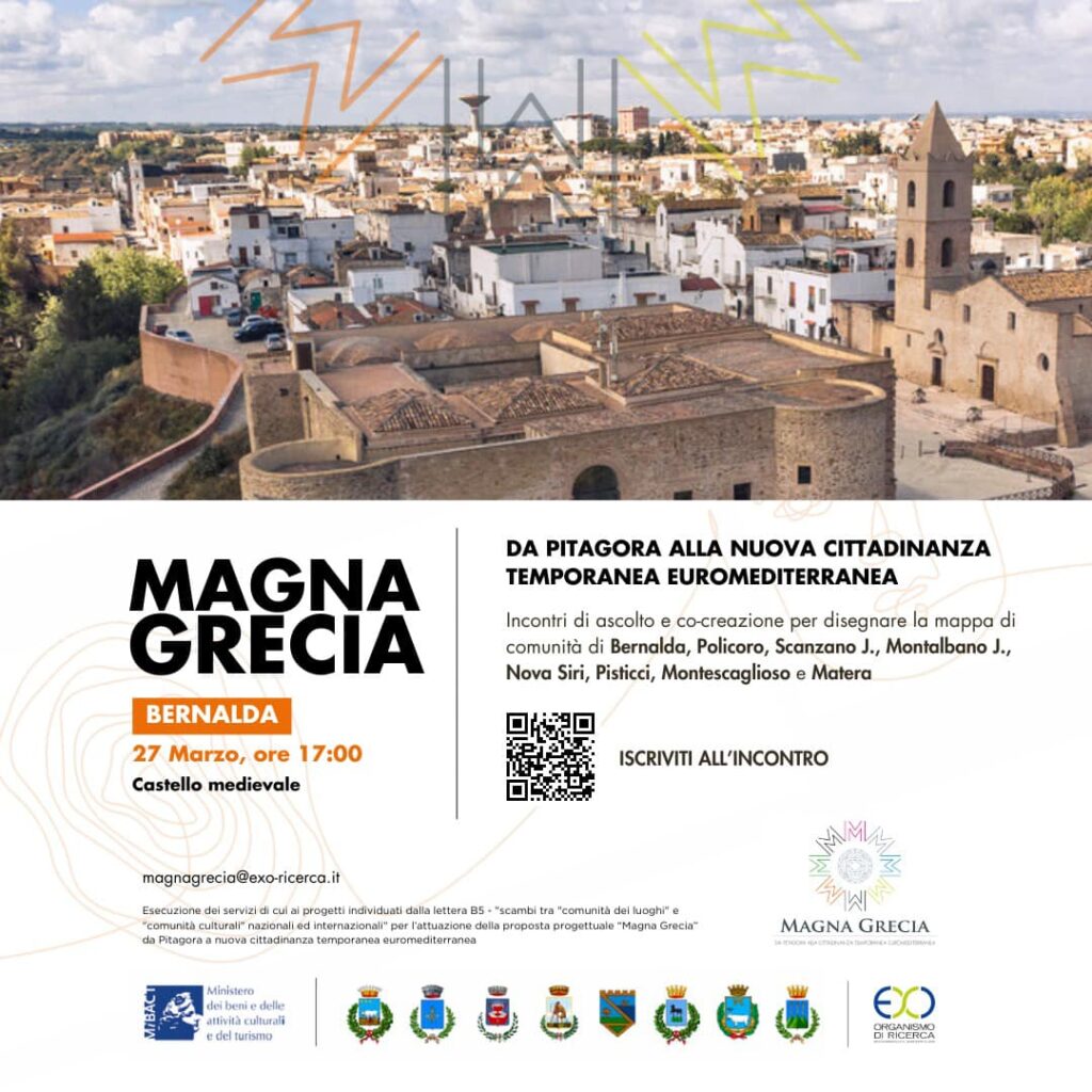 Bernalda. Al via le attività di co-creazione per disegnare la mappa di comunità della Magna Grecia Lucana magna grecia