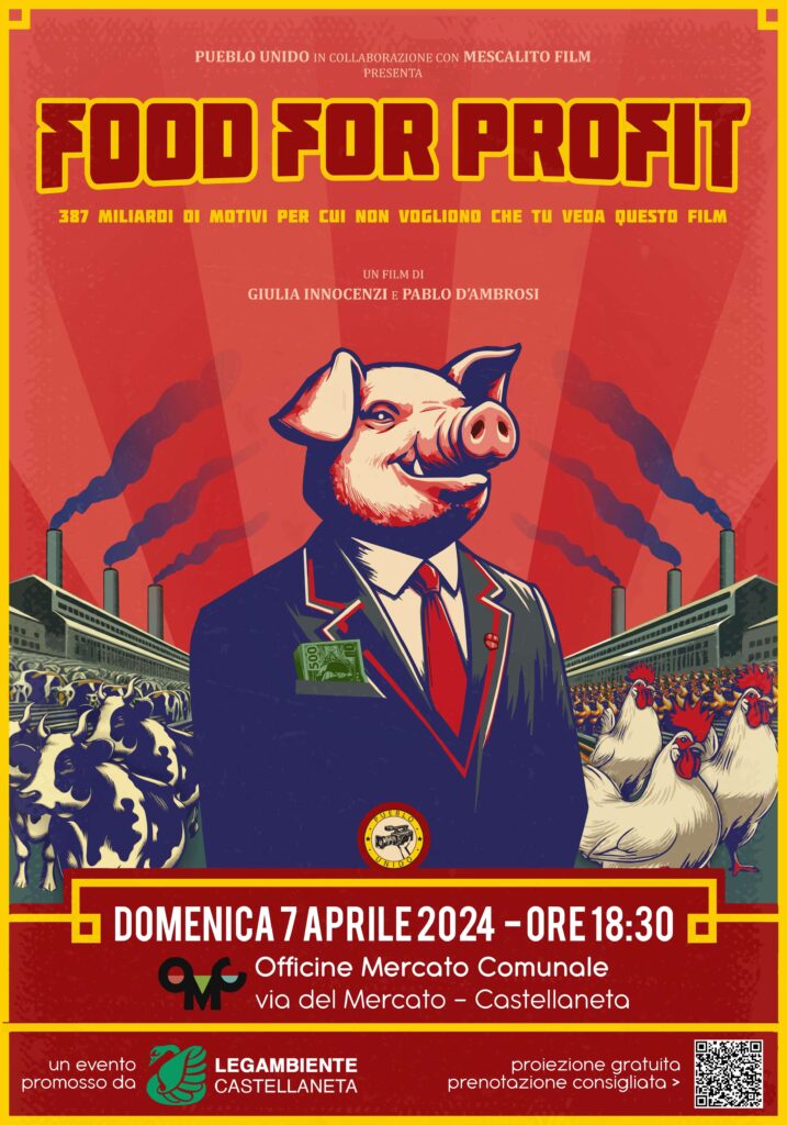 “Food for Profit” arriva a Castellaneta, il documentario proiettato da Legambiente documentario