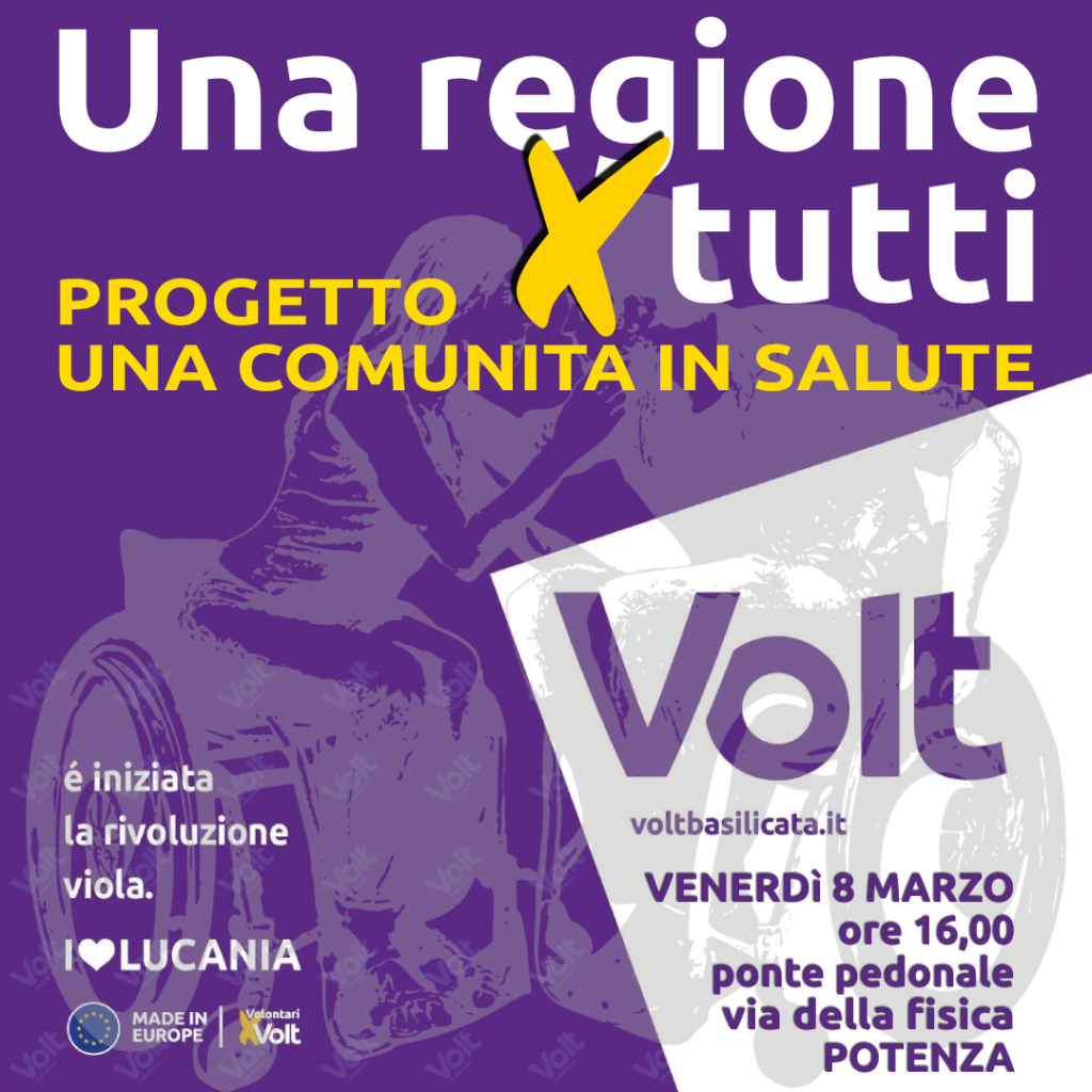 UNA REGIONE PER TUTTI, VOLT PRESENTA IL PROGETTO PER L’INCLUSIONE DELLE PERSONE CON DISABILITÀ