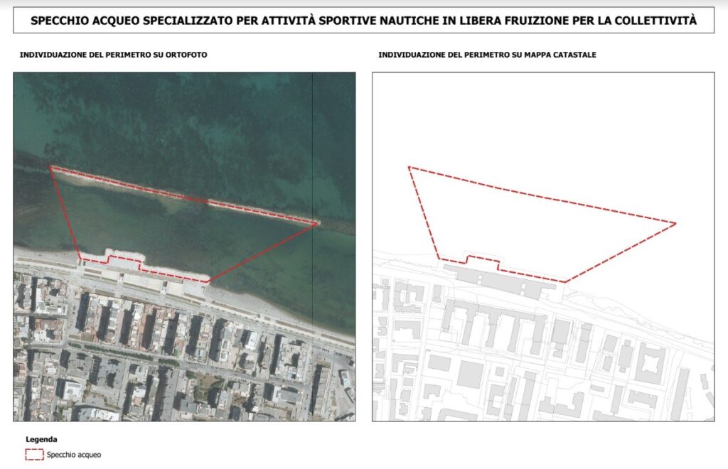 SPECCHIO ACQUEO ANTISTANTE LA PIASTRA SUL WATERFRONT DI SAN GIROLAMO specchio