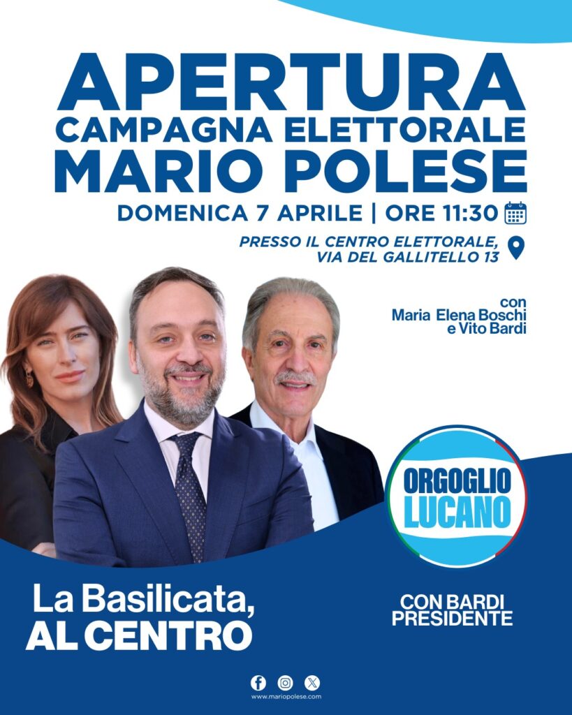 Maria Elena Boschi e Vito Bardi all’apertura della campagna elettorale di Polese, domenica 7 aprile campagna