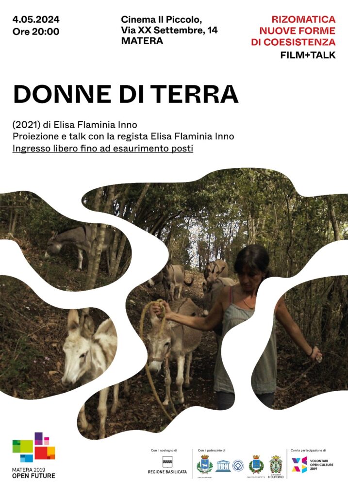 Rassegna “Rizomatica. Nuove forme di coesistenza”, il 4 maggio a Matera la proiezione di “Donne di terra” e il talk con la regista Elisa Flaminia Inno rassegna
