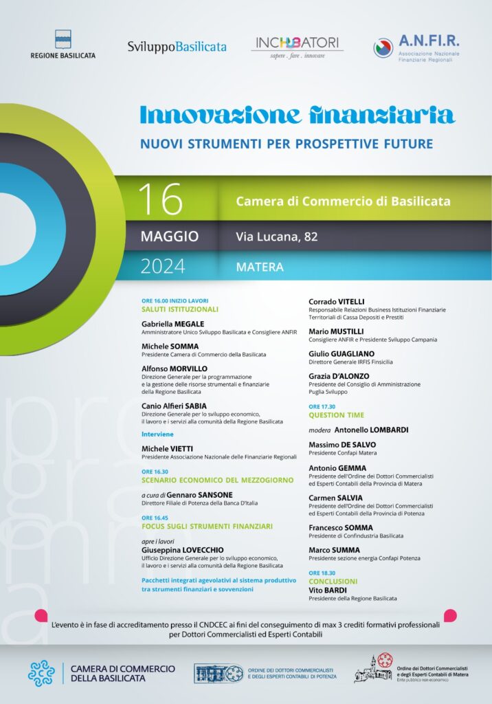Matera: INNOVAZIONE FINANZIARIA Nuovi Strumenti per Prospettive Future