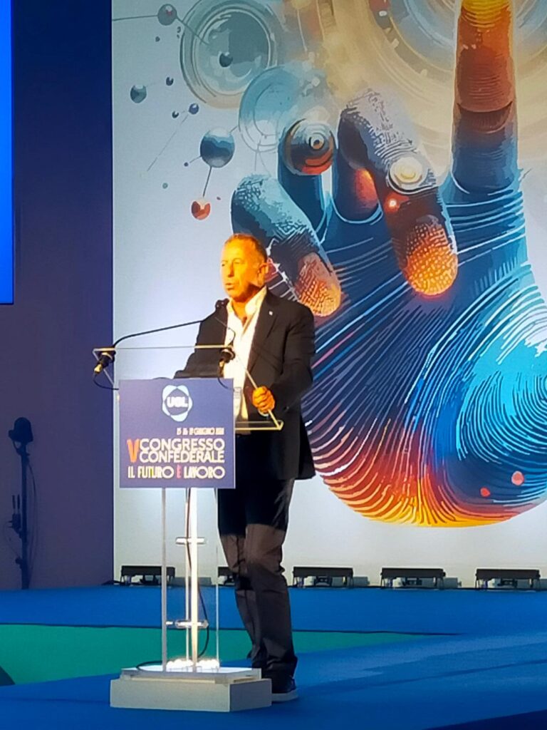Roma. Antonio Spera (Ugl Metalmeccanici) interviene al V° Congresso Ugl. roma