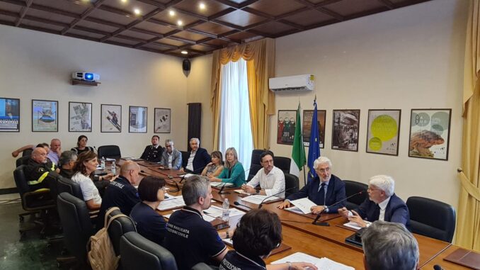 Riunione Protezione civile in Prefettura