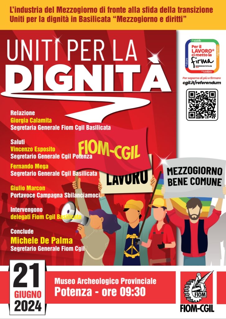 “Uniti per la dignità”L’industria del Mezzogiorno di fronte alla sfida della transizione energetica industria,uniti