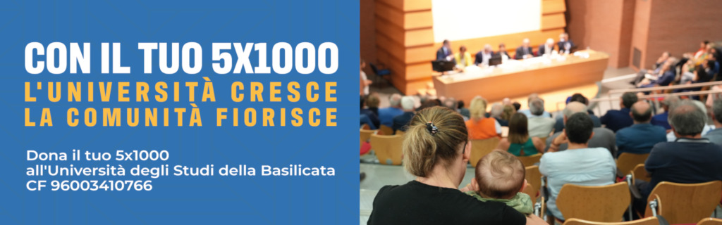 Unibas: i fondi del 5x1000 andranno alla “Stanza delle necessità” e ai “Premi di studio” unibas