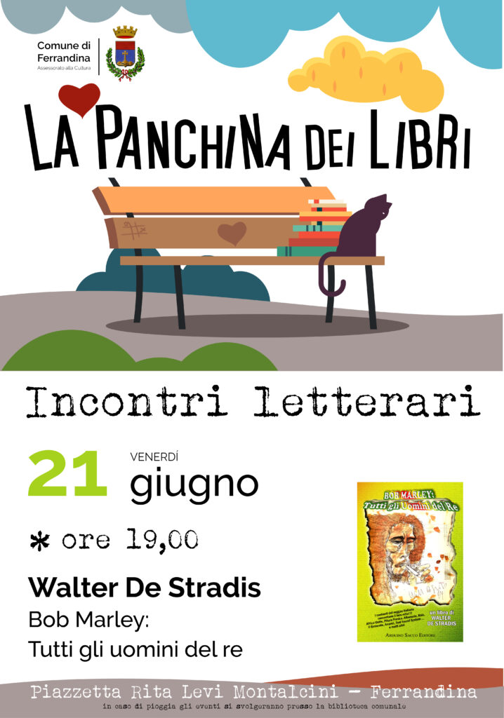 Venerdì 21 giugno a Ferrandina prosegue “La panchina dei libri” panchina,libri