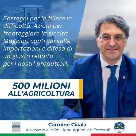 Carmine Cicala. Il Decreto Agricoltura è Legge! Agricoltura