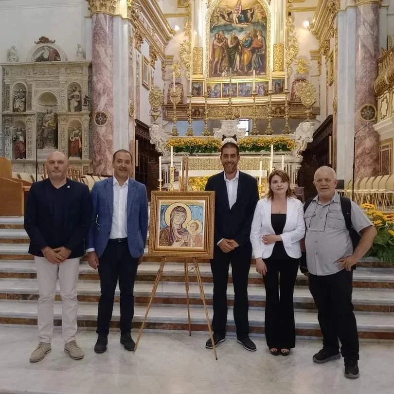 Donato dalla Rete Associativa Ente Pro Loco Italiane un dipinto alla Madonna della Bruna di Matera madonna