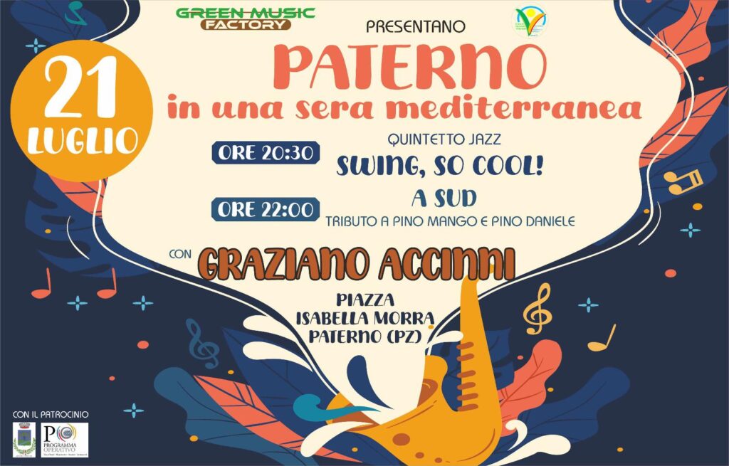 Paterno in una ‘Sera mediterranea’. paterno