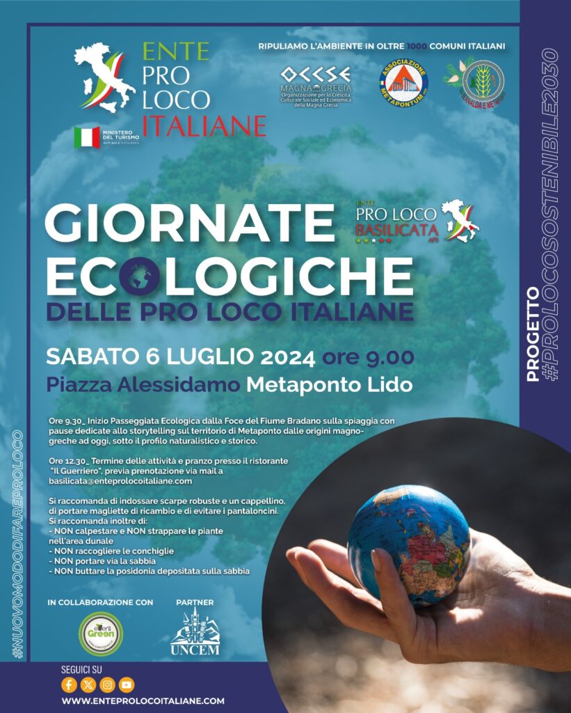 Tante adesioni in Basilicata per le Giornata Ecologiche promosse da Ente Pro Loco Italiane adesioni