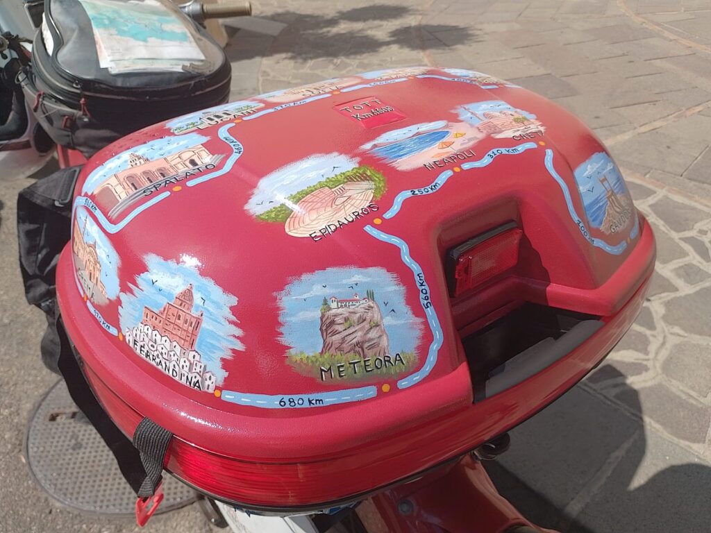 Luciano in moto da Ferrandina a Gadvos e ritorno ferrandina