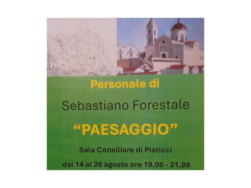 Pisticci. Interessante personale dell'artista Sebastiano Forestale nella sala consiliare pisticci