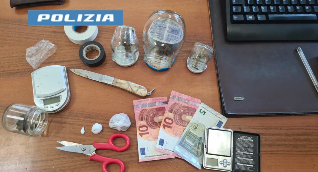 Policoro, giovane arrestato dalla Polizia di Stato di Matera per droga polizia,policoro