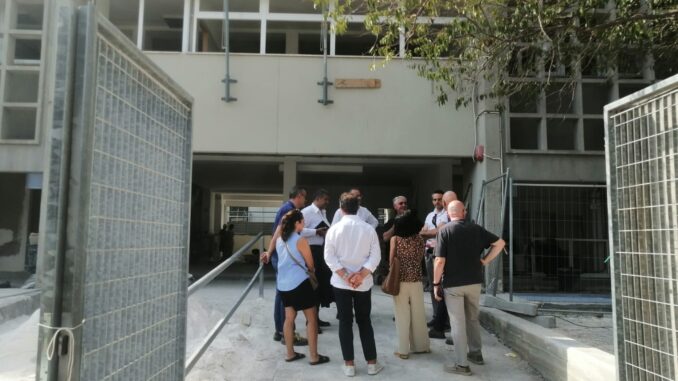 03-09-24 oggi il soprallugo dell’assessore Lacoppola su alcuni dei cantieri in corso nelle scuole comunali in vista dell’avvio delle attività didattiche_ex sede municipio II
