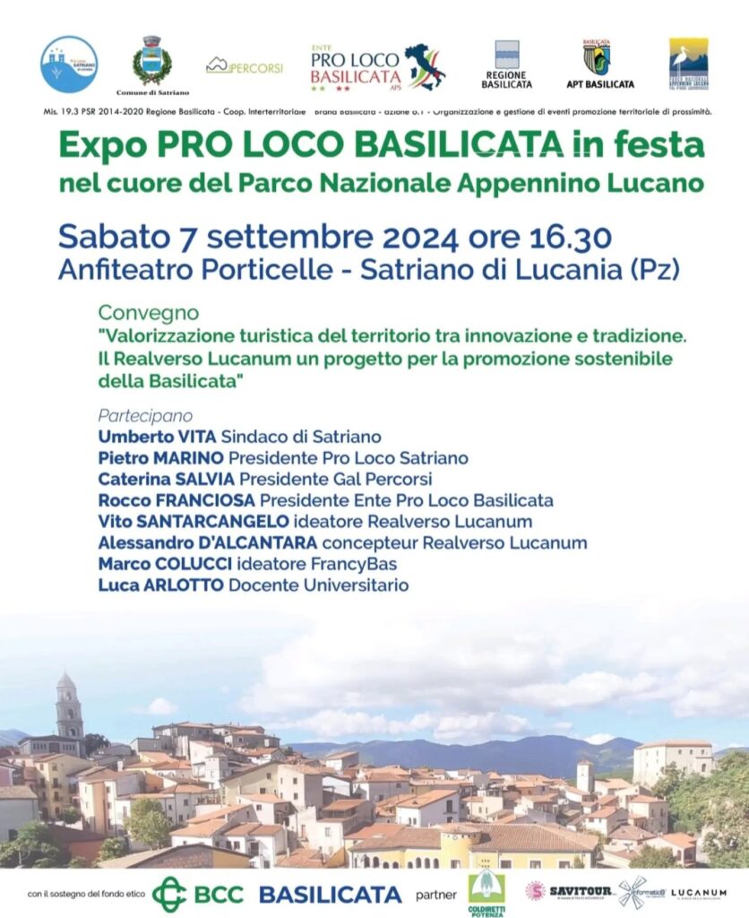 A Satriano di Lucania l'Expo Pro Loco Basilicata in festa per promuovere l'ambiente, l'artigianato e l'enogastronomia lucana pro loco