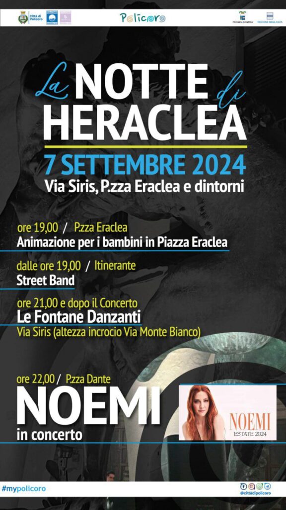 LA NOTTE DI HERACLEA evento conclusivo a Policoro notte