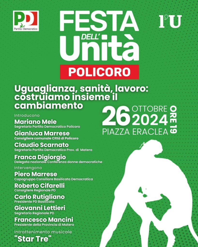 “Torna la Festa dell’Unità: in piazza per la buona politica e per la nostra comunità”