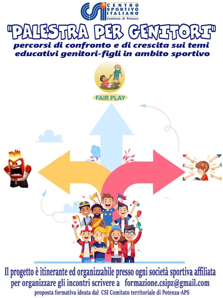 Al via il percorso formativo per genitori ideato e proposto dal CSI Potenza“PALESTRA PER GENITORI”