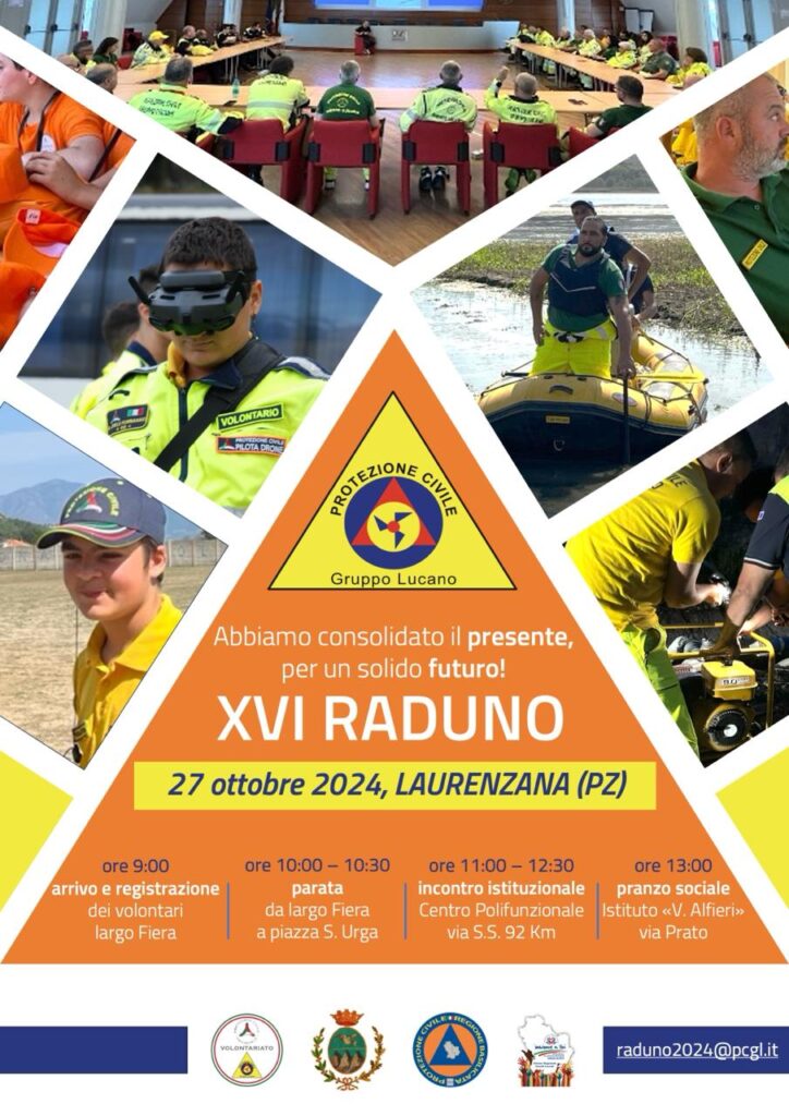Protezione Civile, Presentazione XVI Raduno Gruppo Lucano